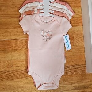 Carter's Soft Pink Floral Bodysuit Set